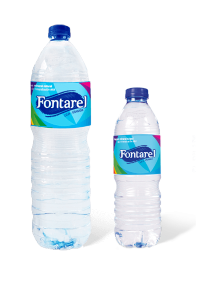 Botella de agua mineral pequeña 33cl hostelería